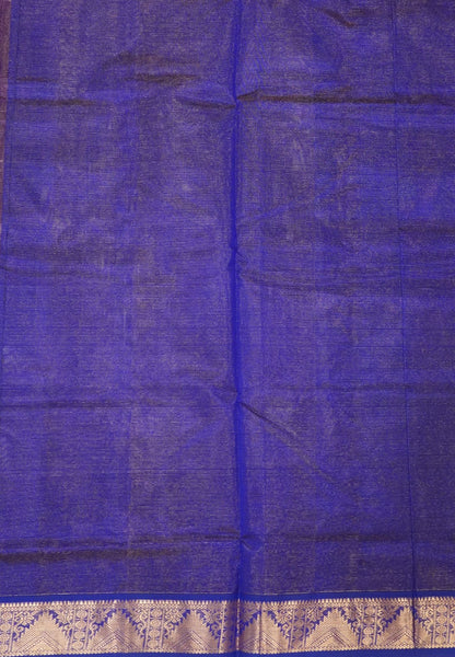 Pure Silk Cotton Saree-Purple with Contrast Border in Vairaoosi