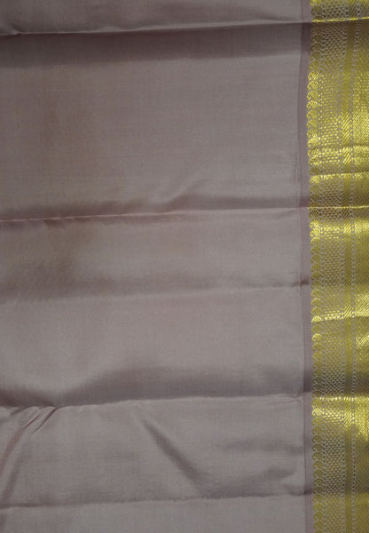 Pure Silk Saree - Black-Baby pink