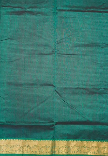 Pure Silk Cotton Saree-Wine Stripes with Zari Woven Border