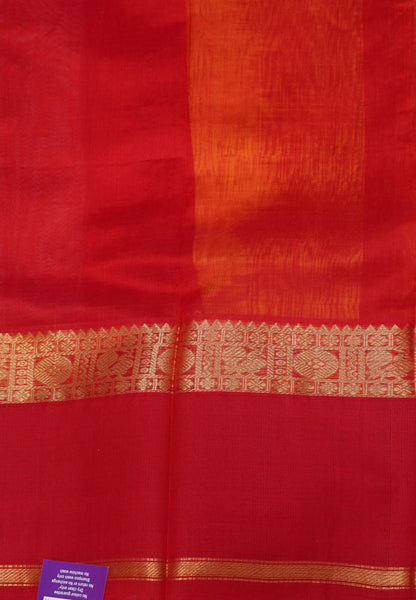 Pure Silk Cotton Saree – Mango Yellow With Vintage Annapakshi Border