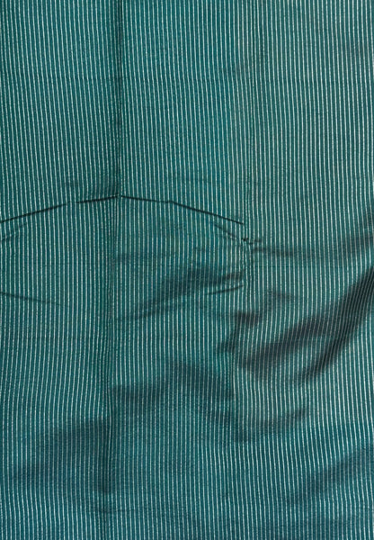 Semi Tussar Saree -  Mustard With Green Border