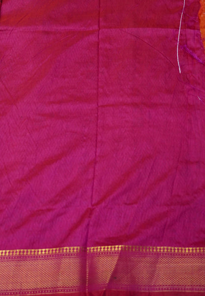 Semi Patola Saree – Orange & Pink Elegance