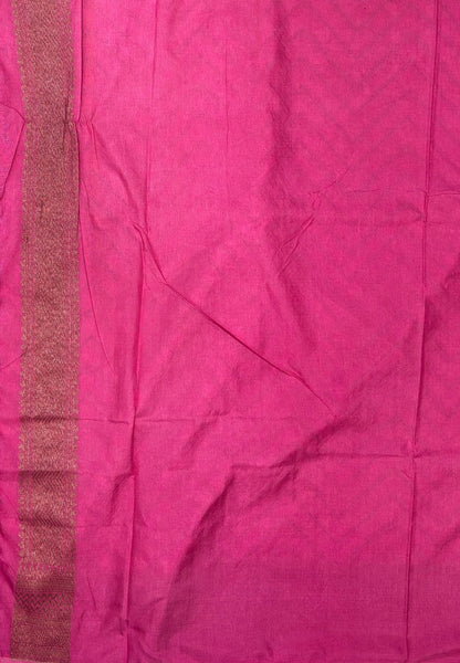 Banarasi Saree-Pink In Zigzag Zari Border