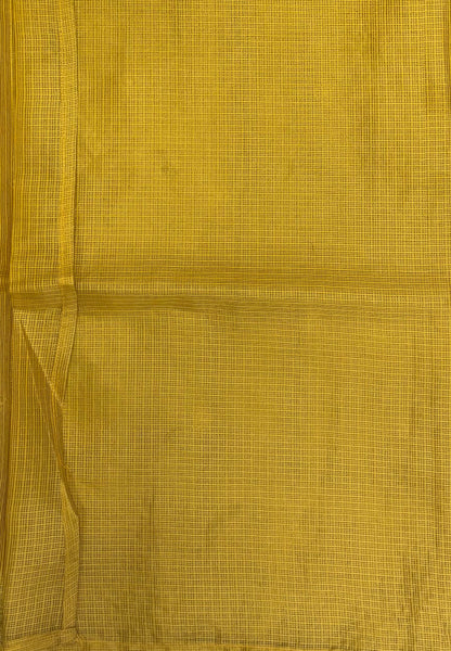 Kota Saree-Mustard Yellow In Floral Jaali Lace Border