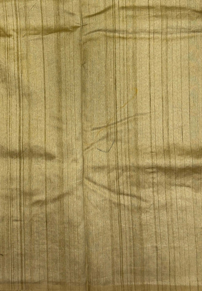Tussar Saree-Cream In Twin Tower Border
