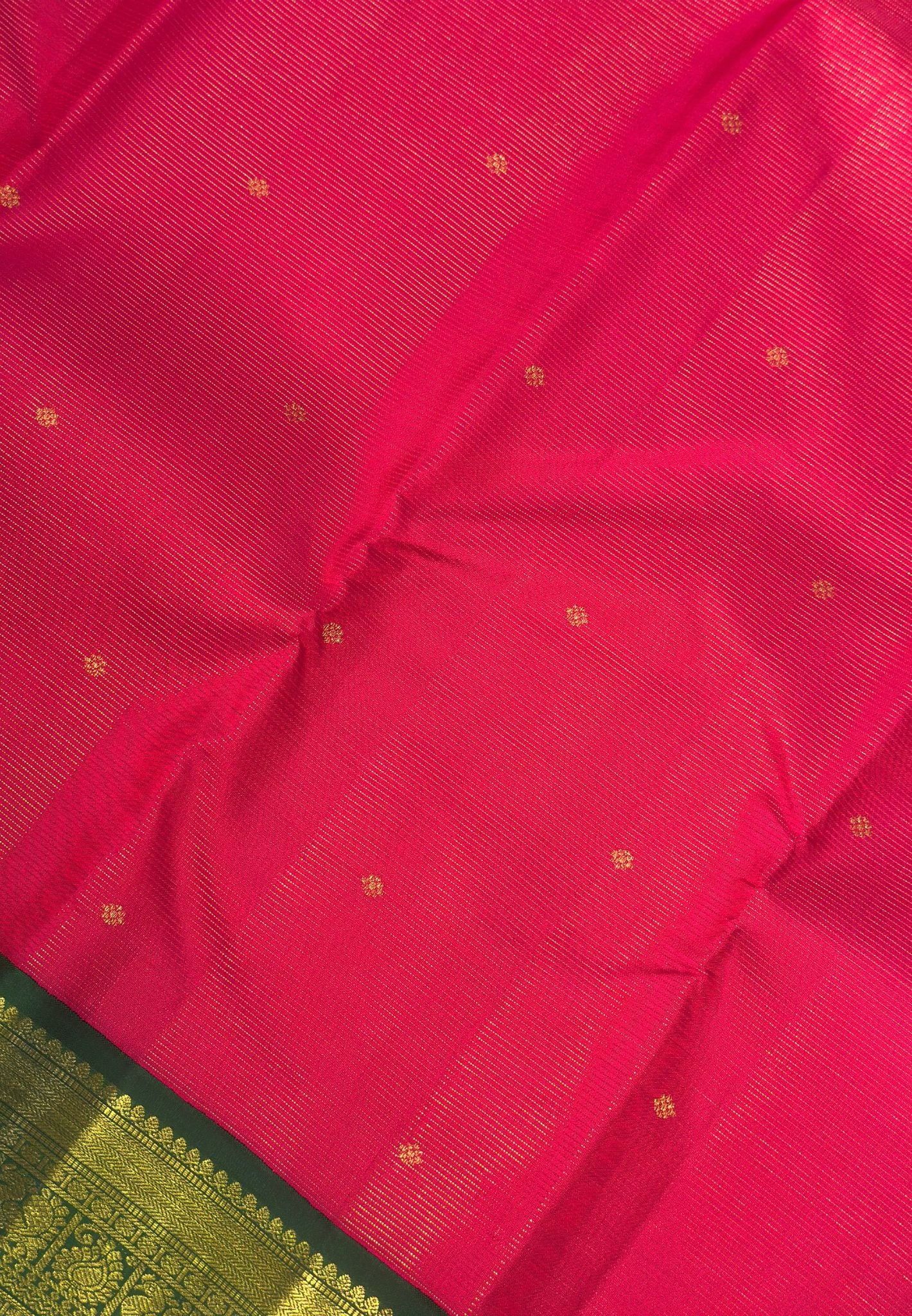 Pure Kanchipuram Silk -Vairoosi Pattern Pink