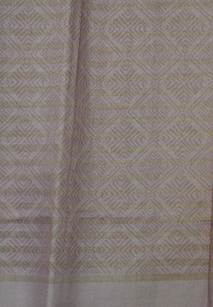 Organza Tussar Saree - Pink with Floral Pattern