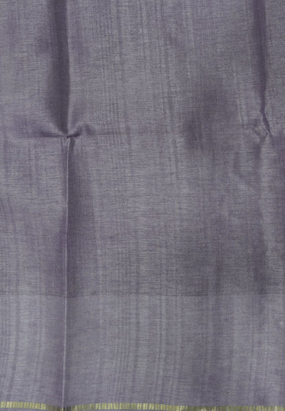 Matka Tussar Saree-Lavender with Zari Checks