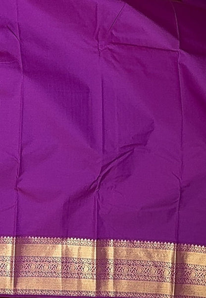 Budget Kanchipuram Silk Saree-Purple