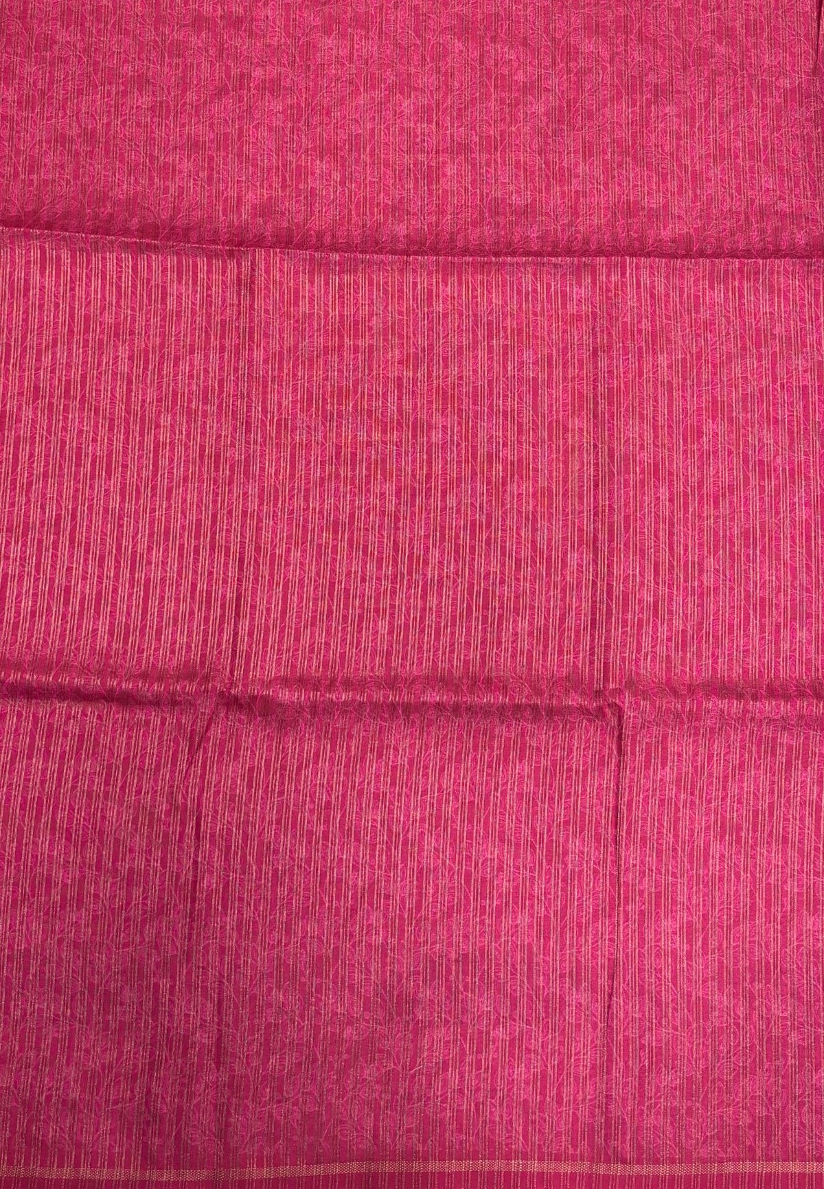 Semi Tussar Saree-Pink in Vanam Kalamkari Border