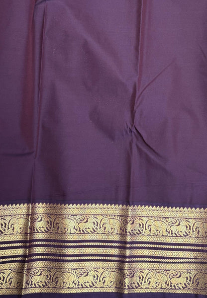 Budget Kanchipuram Saree-Mustard with Contrast Border