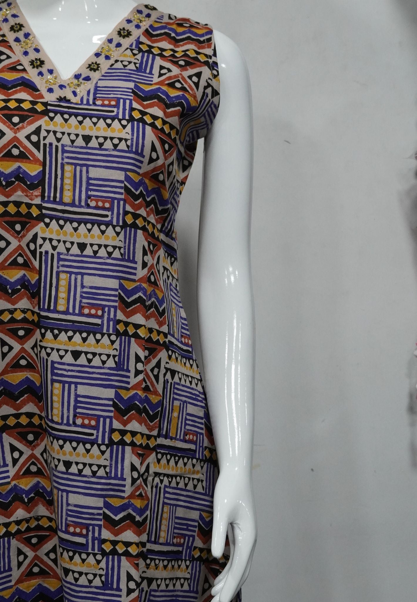 Cord Set with Geometric Printed Cotton Salwar Set