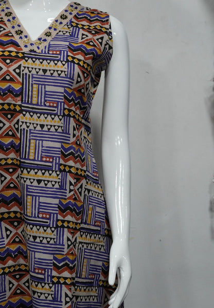 Cord Set with Geometric Printed Cotton Salwar Set