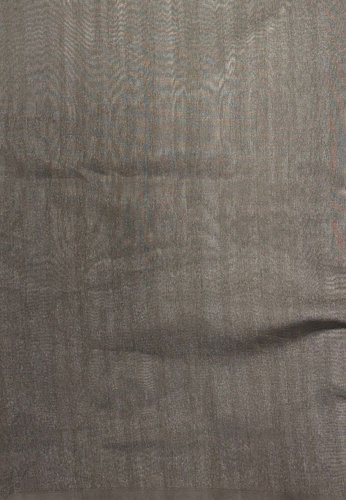 Tussar Saree-Grey in Leheriya Stripe Border