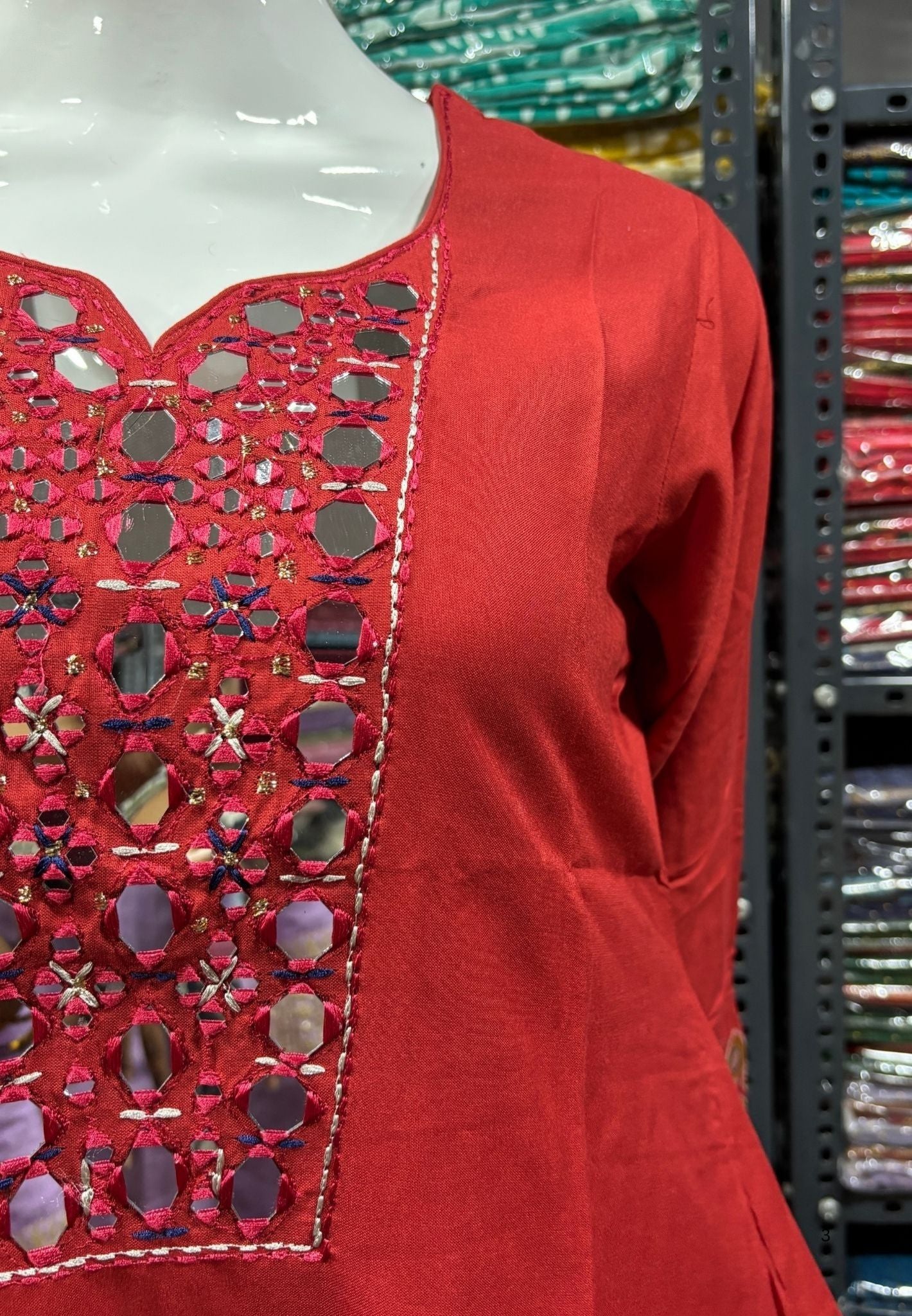 Cord Set with Mirror Work