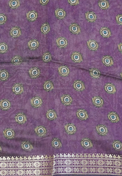 Malai Cotton Saree-Purple