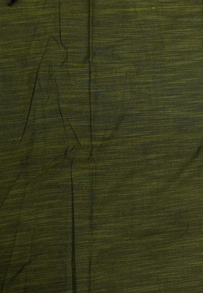 Sambalpuri Cotton Saree-Olive Green