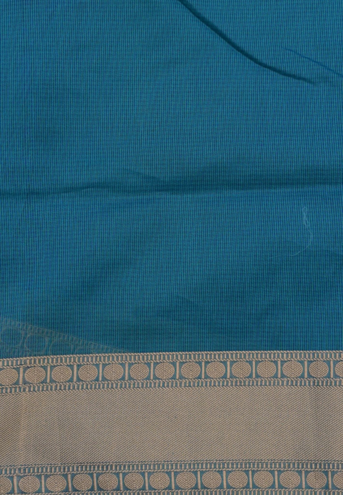 Kota Saree-Peacock Green with Floral Embroidery work