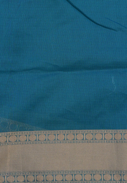 Kota Saree-Peacock Green with Floral Embroidery work