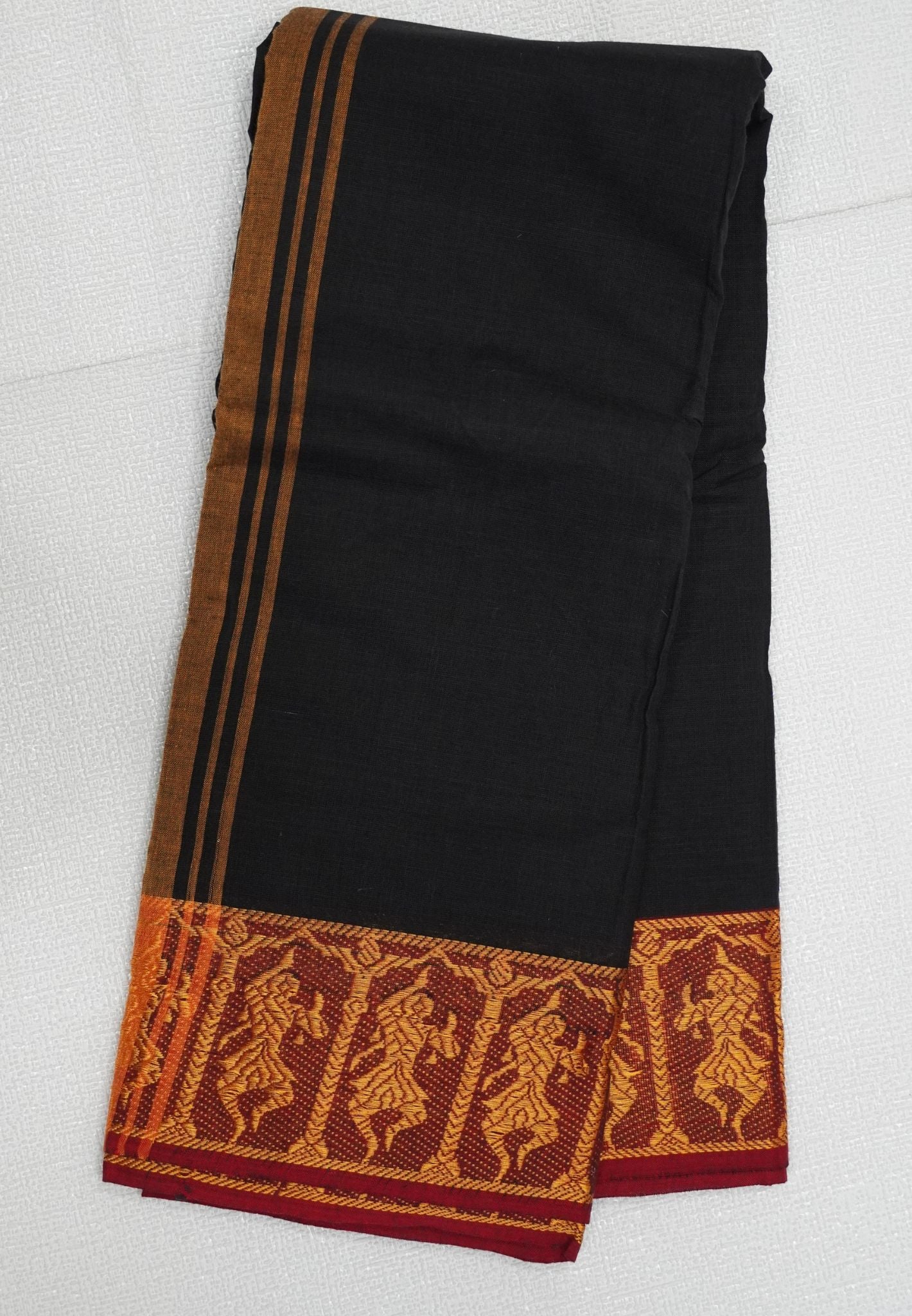 Cotton Dance Saree-Black