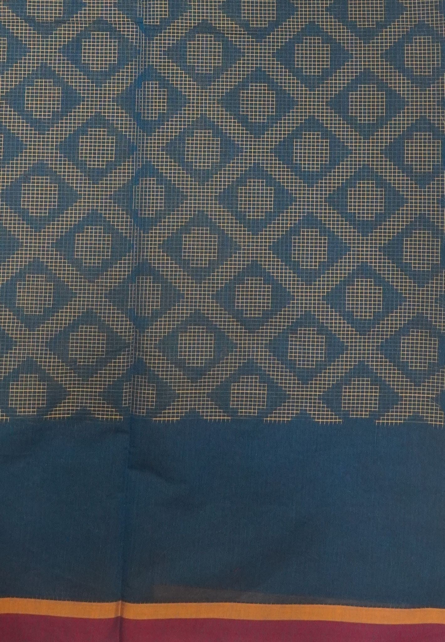 Cotton Saree-Blue in Thread Work