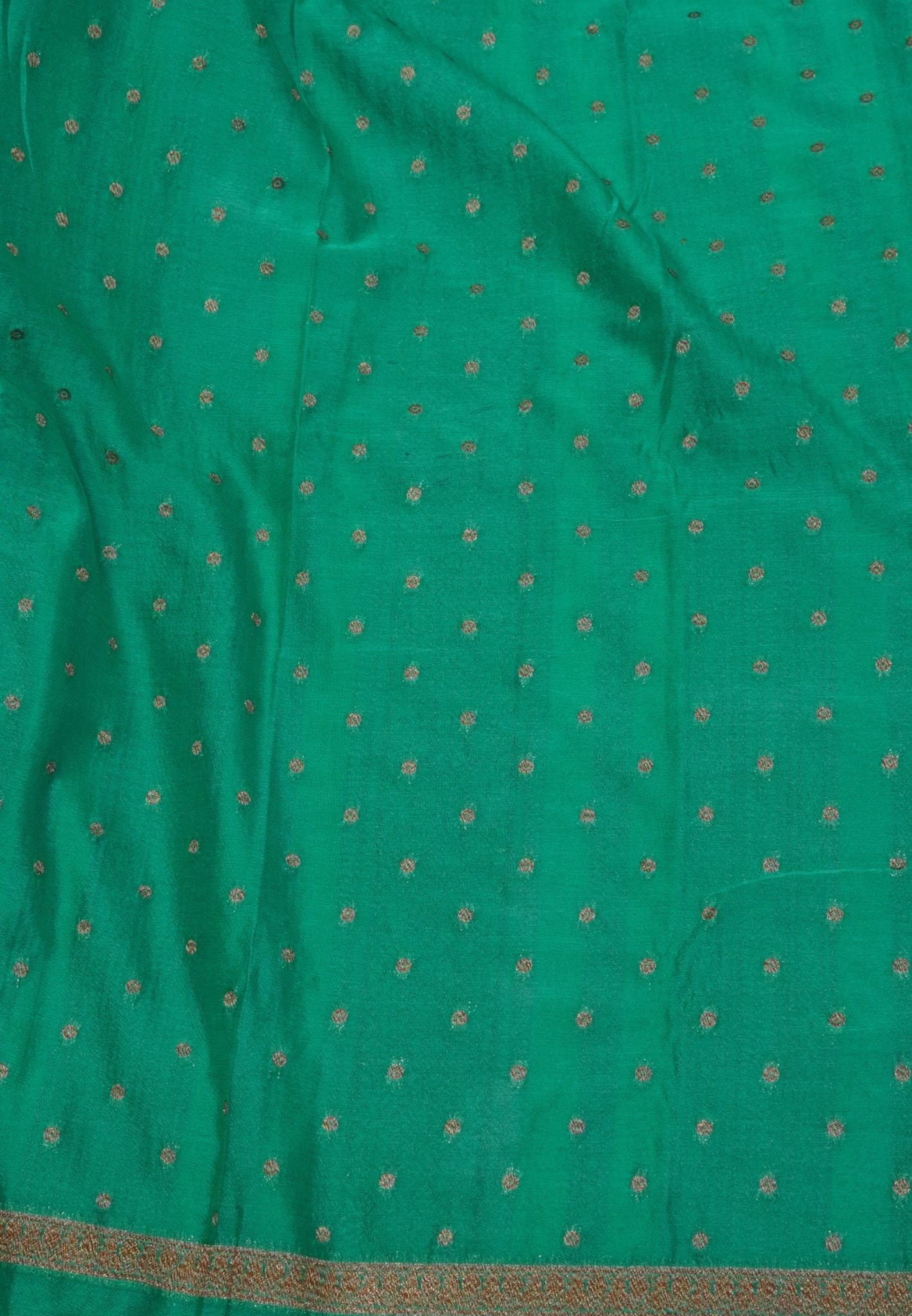 Banarasi Georgette Saree-Mustard Yellow with Emerald Green