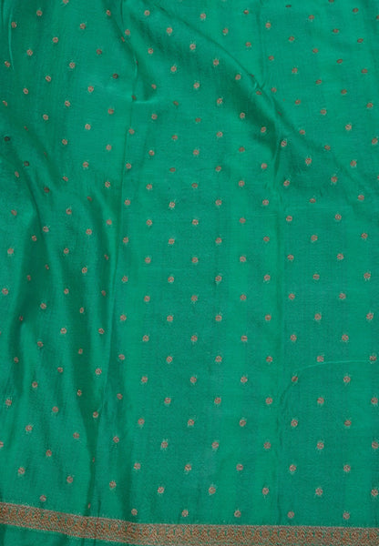 Banarasi Georgette Saree-Mustard Yellow with Emerald Green
