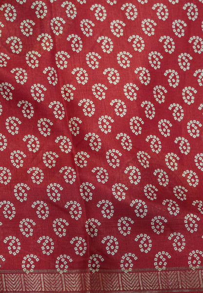 Dola Saree-Red in Kolam patteran with Small Border