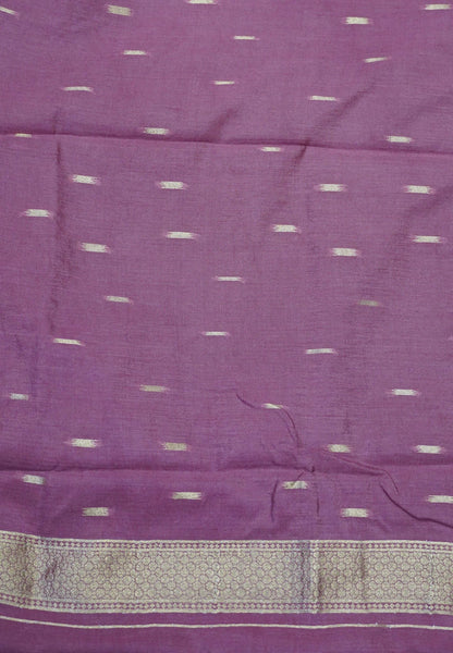 Semi Tussar Saree with Floral Zari Motifs - Brick Red