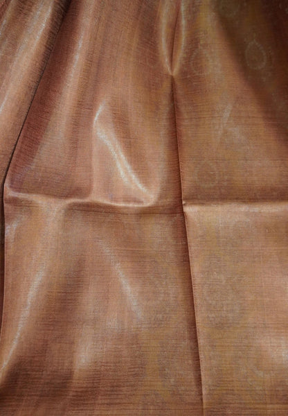 Pure Tussar Saree-Mustard in Ajrakh Pattern