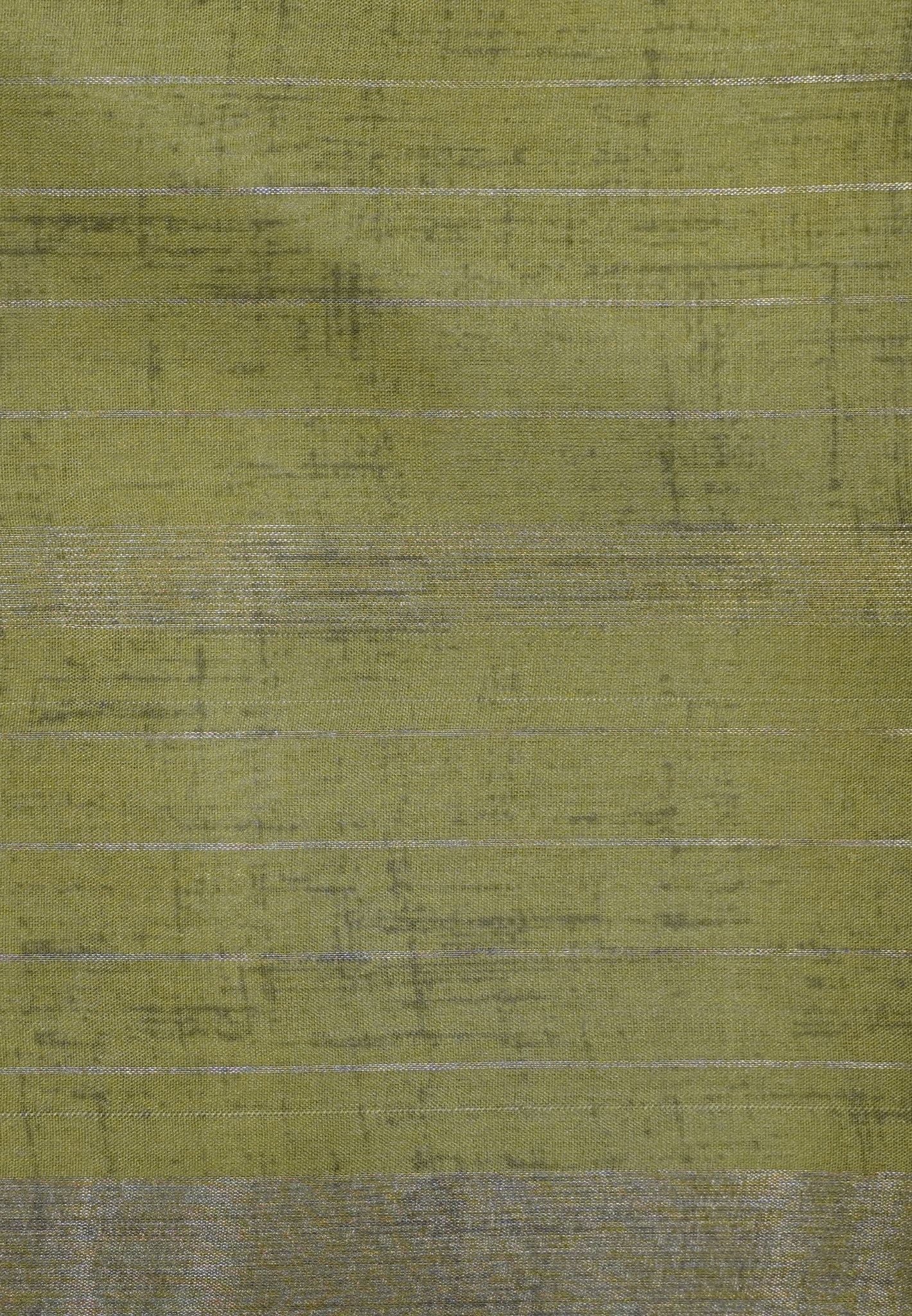 Korean Tussar Saree-Pastel Floral Artistic Weave-Green