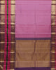 Pure Kanjivaram Saree Onion Purple Half Gold Silk Saree and Contrast Purple  Rich Pallu With Long Annam Butta with Line  Zari Boder thumbnail