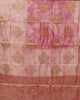 Pure Onion Pink  Matka Tussar with Zari print and self Pallu with Small Zari Woven Border thumbnail