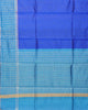 Pure Royal Blue Dupion Raw Silk and Contrast Ramar Blue Pallu with Big Butta Border thumbnail