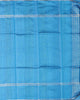 Pure Royal Blue Dupion Raw Silk and Contrast Ramar Blue Pallu with Big Butta Border thumbnail