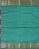 Pure Purple Banarasi Chiniya Silk and Contrast Ramar Green Pallu with Small Zari Border thumbnail