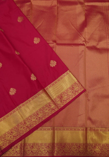 Budget Kanchipuram Saree-Pink in Idol Buttas