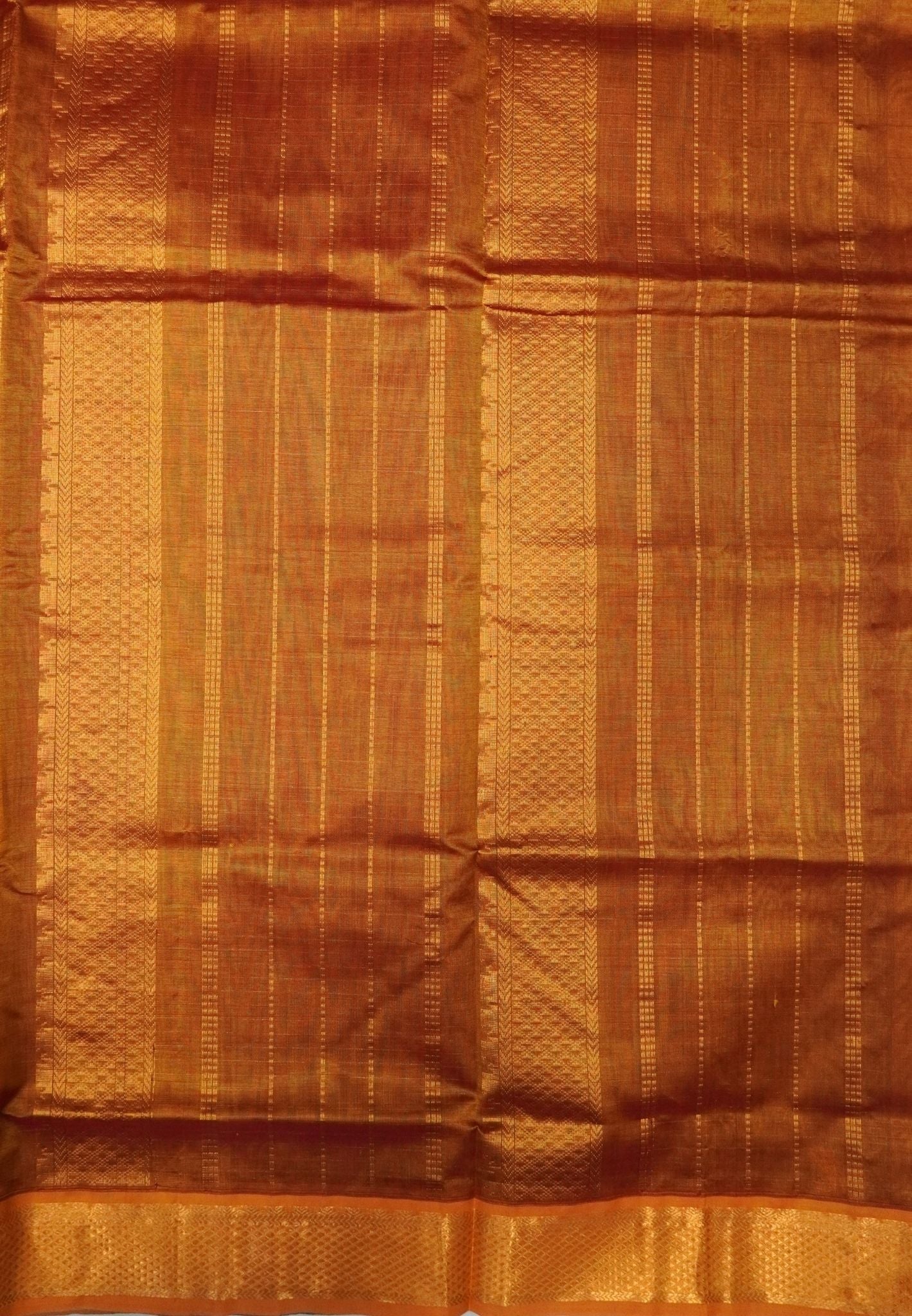 Pure Silk Cotton Saree-Manthulir Green in Mini Checks with Contrast Border