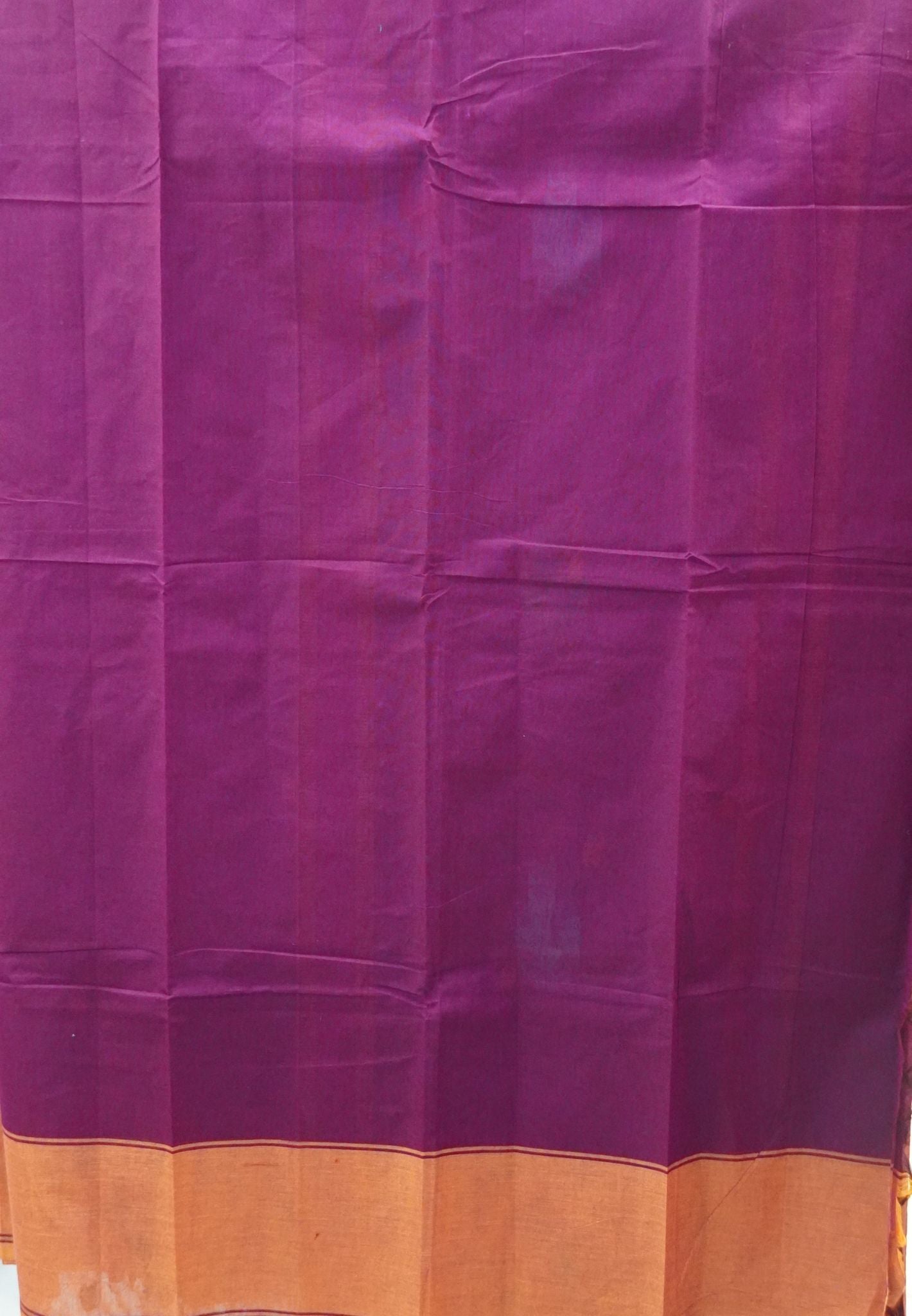 Chettinad Cotton Saree-Wine With Floral Bouquet Border