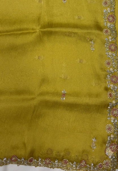 Designer Saree-Lime Green