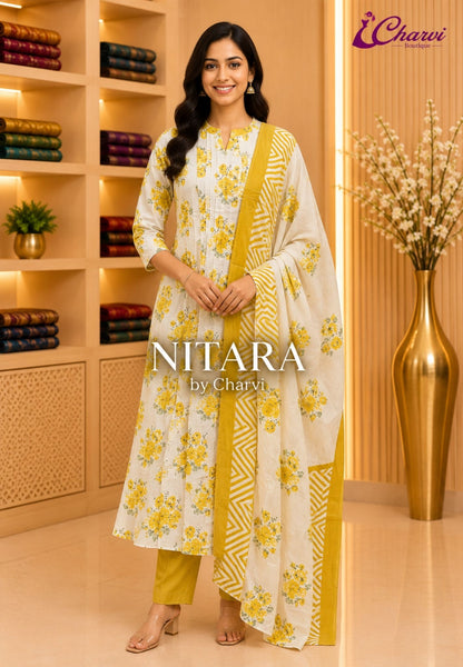 3Pcs Floral Salwar Suit