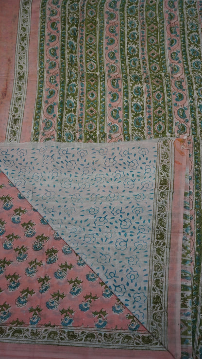 Mul Mul Cotton Saree Floral