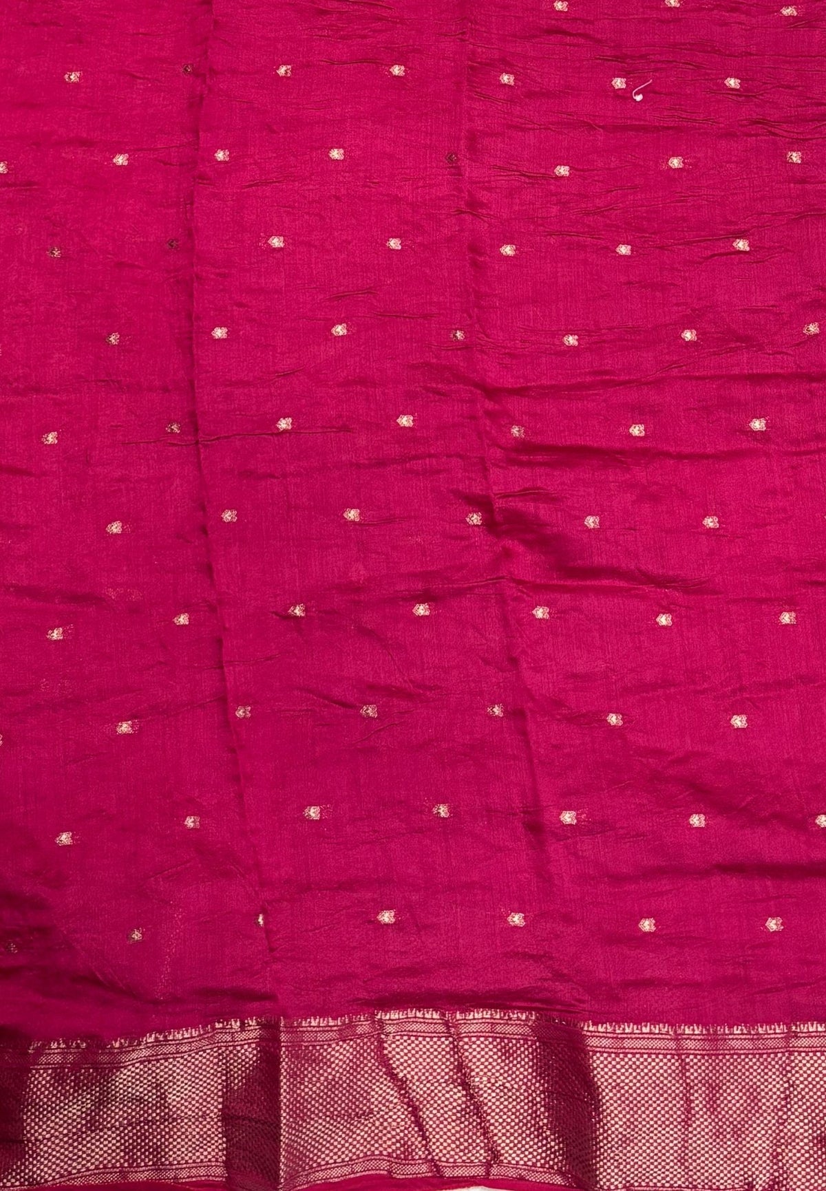 Banarasi Bandeji Saree-Pink in Horizontal Stripe Zari Border