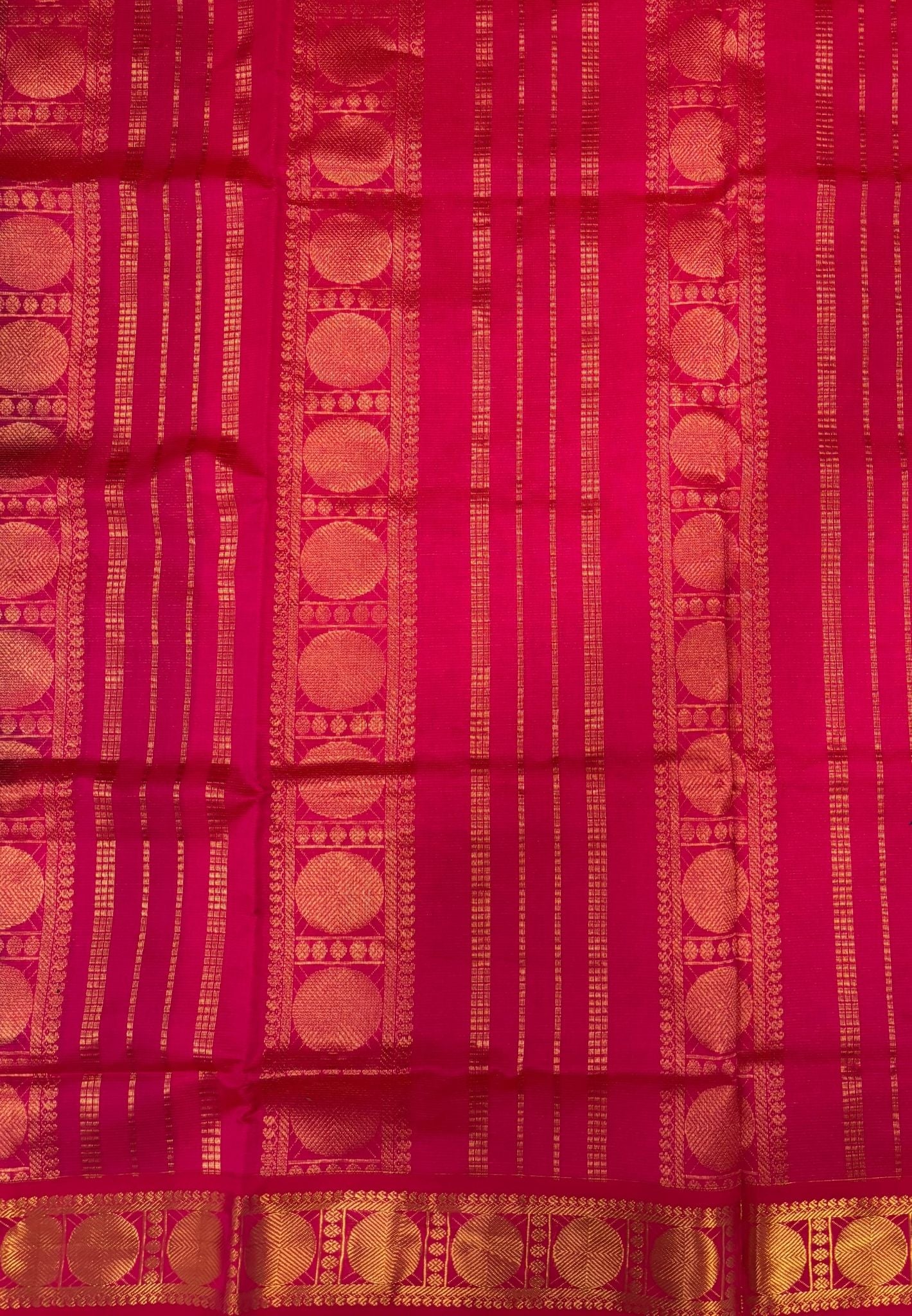Silk Cotton Saree- Sage Green with Contrast Border in Vairaoosi