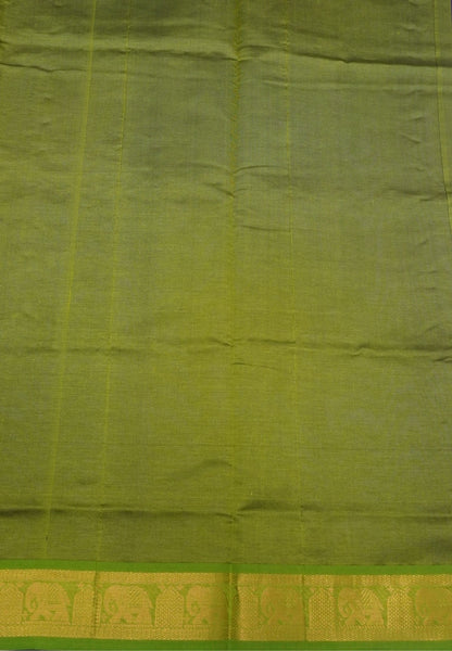 Pure Silk Cotton Saree-Purple-Light Green Zari Emboss With Contrast Border