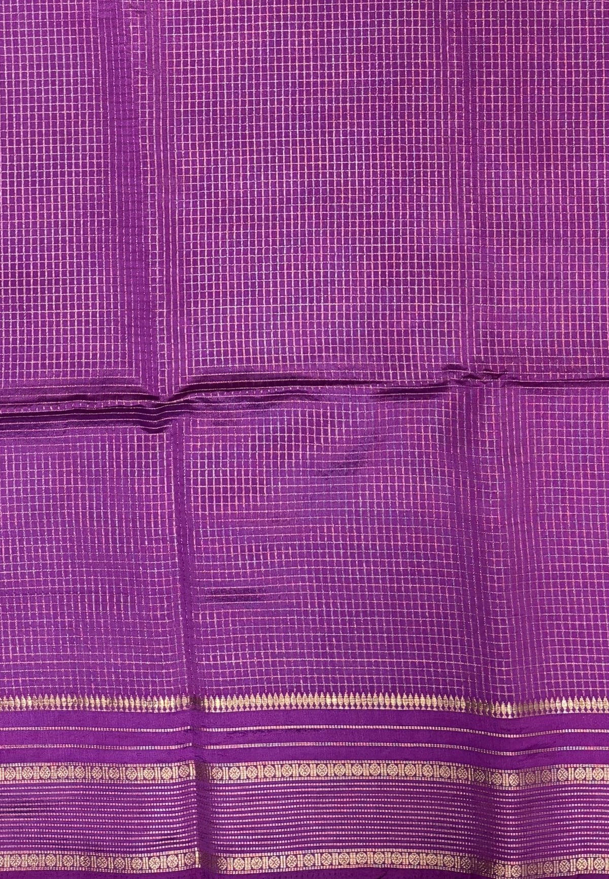 Mulberry Silk Saree-Sea Blue In Striped Zari With Contrast Border