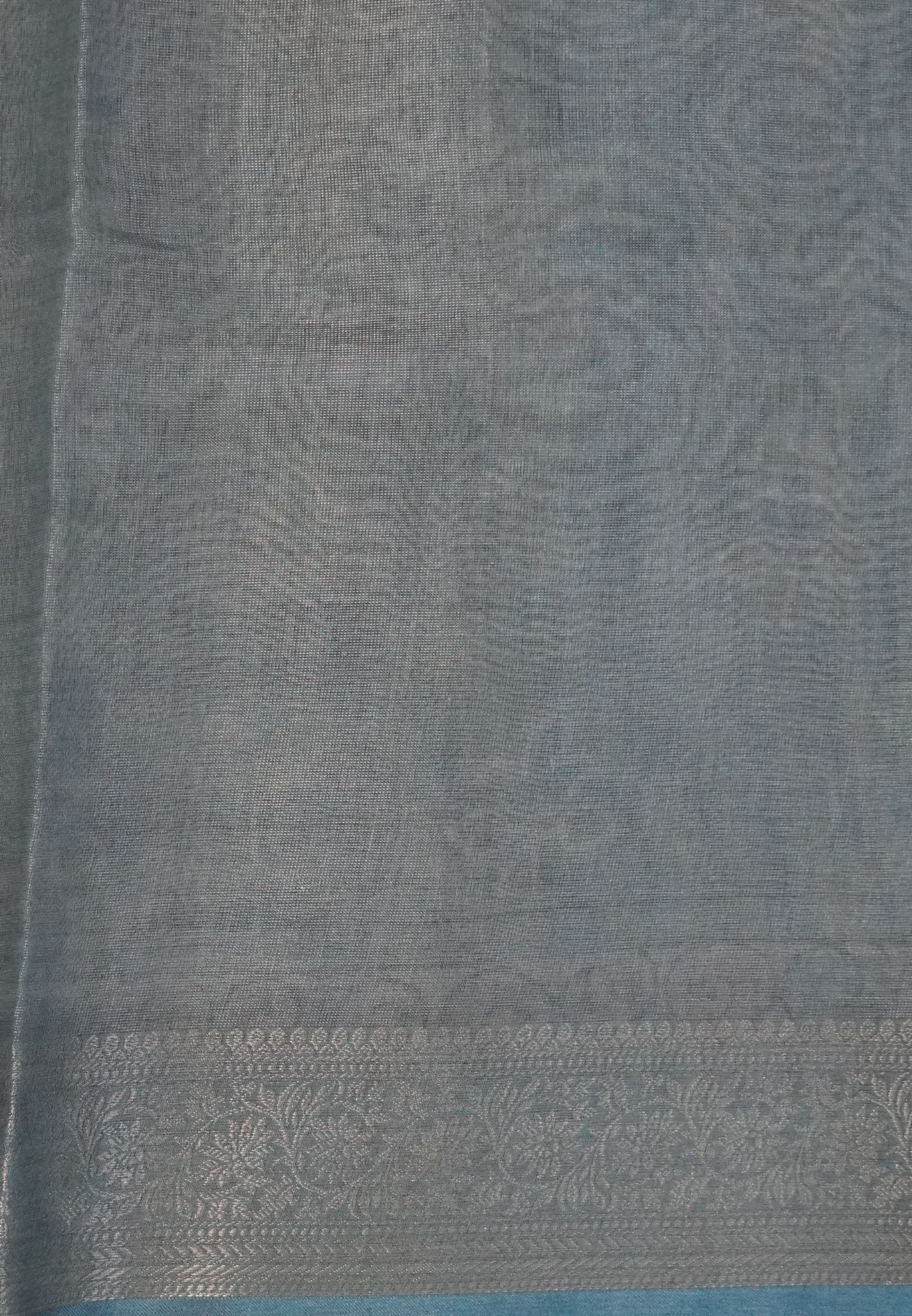 Tissue Kota Saree-Blue