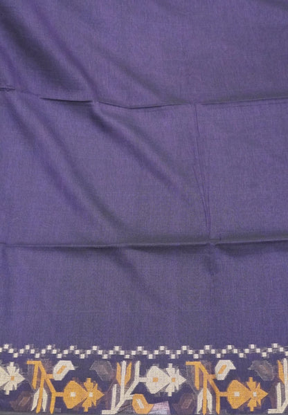 Handloom Cotton Saree-Purple Kalash Jamdhani Border