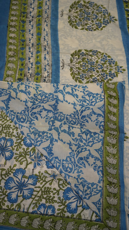 Mul Mul Cotton Saree Floral