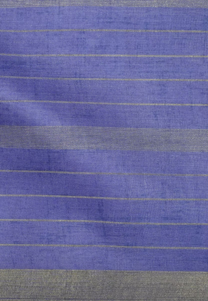 Korean Tussar Saree-Pastel Floral Artistic Weave-violet